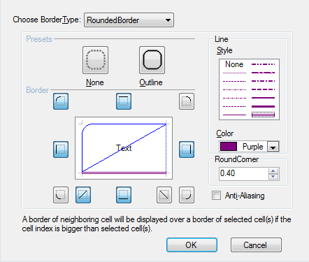 Rounded Border Settings