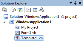 Visual Basic Solution Explorer