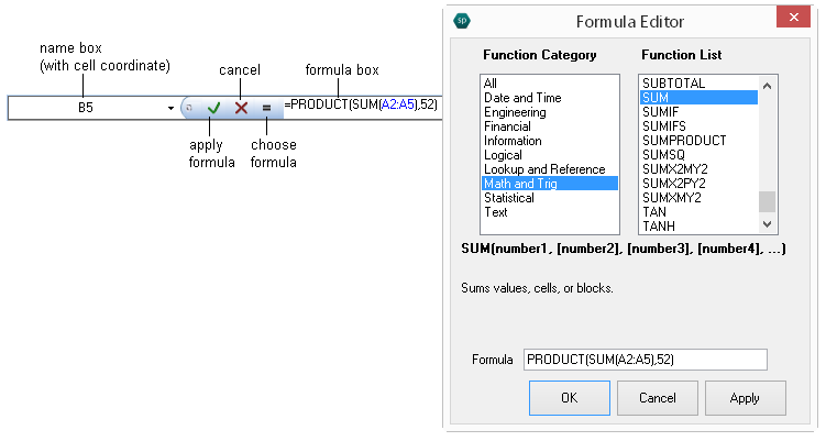 Using the Formula Editor