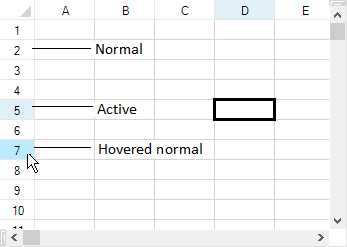 Header Cell States