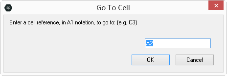 Go To Cell Dialog