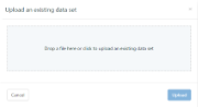Upload an existing data sets