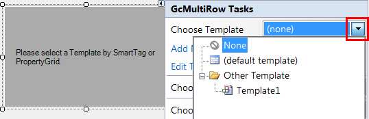 GcMultiRow control Smart Tag.