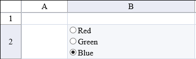 Radio Button List Cell with List Displayed Vertically