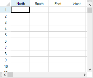 Spread with custom column header text