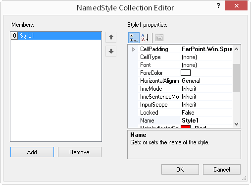 NamedStyle Editor example