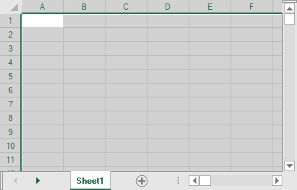 Entire Sheet Selected