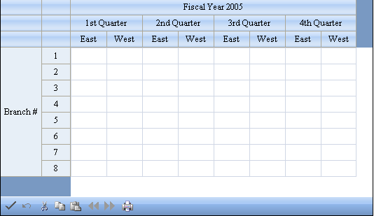 Sheet with Row and Column Headers Spanned