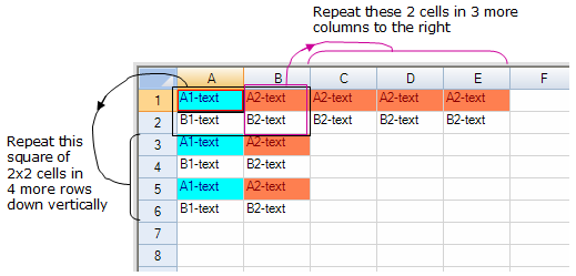 Repeatedly Filling A Range Of Cells With Copied Cells